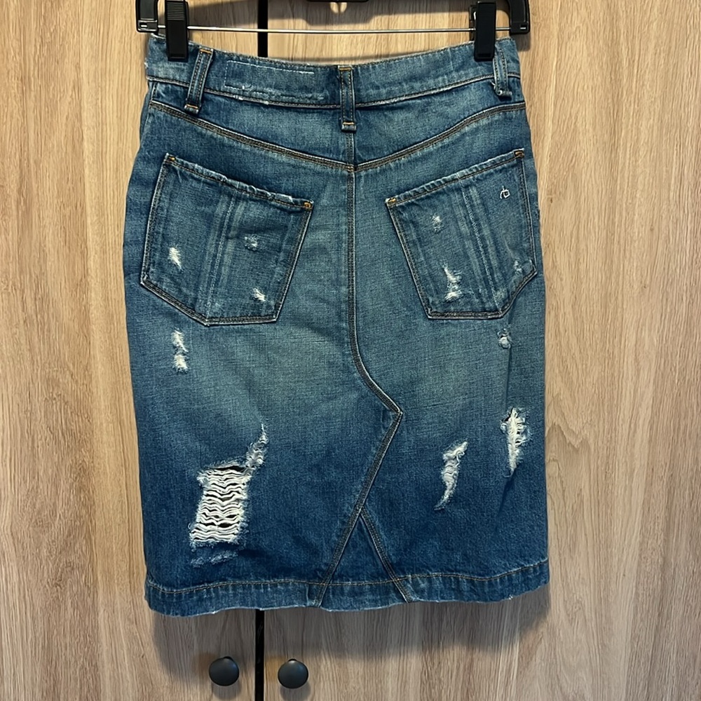 Rag&Bone jeans distressed mini skirt, new without tags - Picture 3 of 4